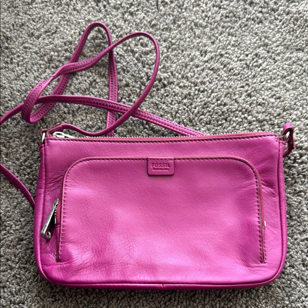 Fossil Pink Crossbody Bag